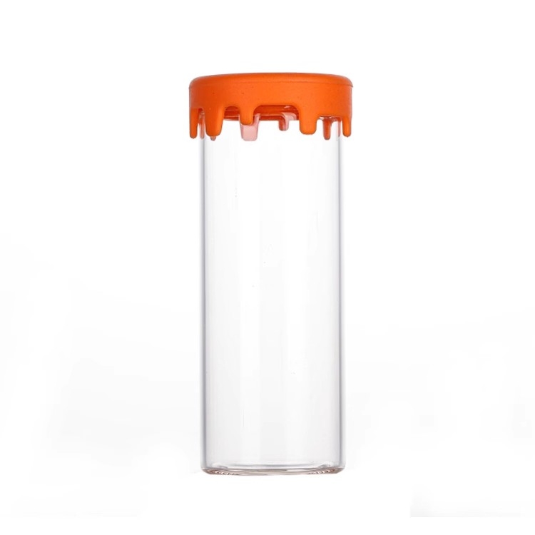 60ml Glass Silicone Container Airtight Concentrate Food Storage Jar With Silicone Lid