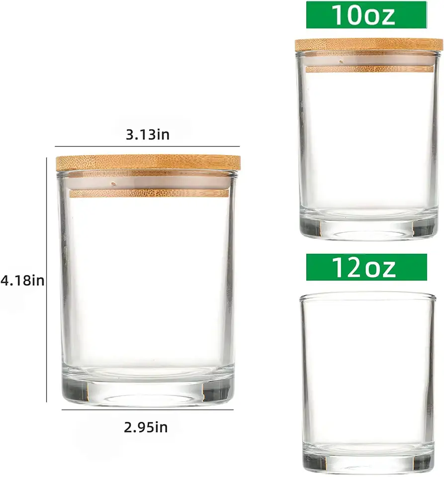 Wholesale Customized Luxury Frosted Empty Glass Candle Jars for Candle Making
