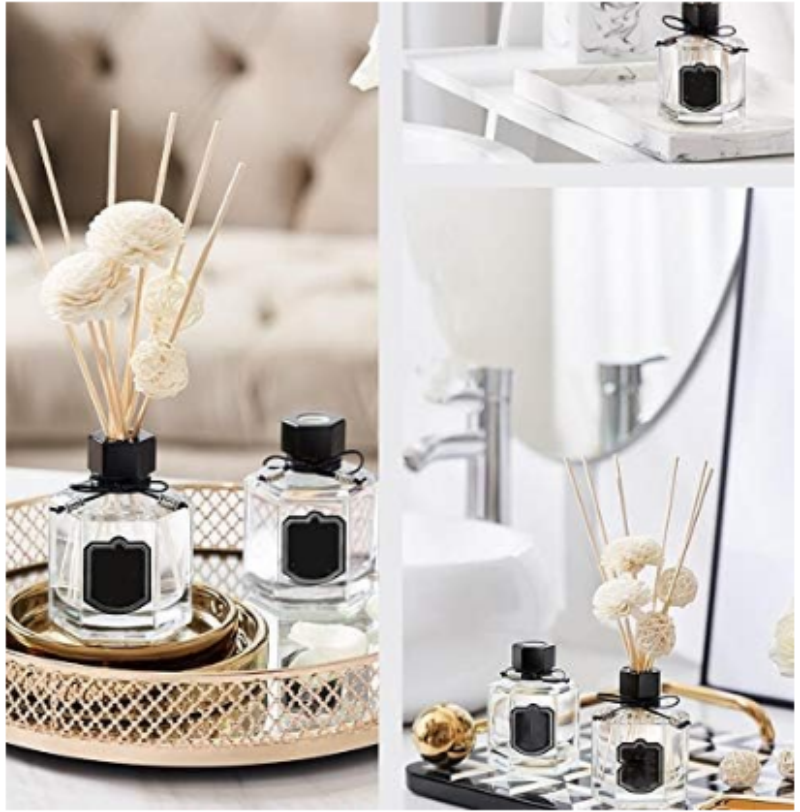 Empty Reed Diffuser Clear Glass Aromatherapy Scented Bottle Flacon Daromatherapie Elegant Classic