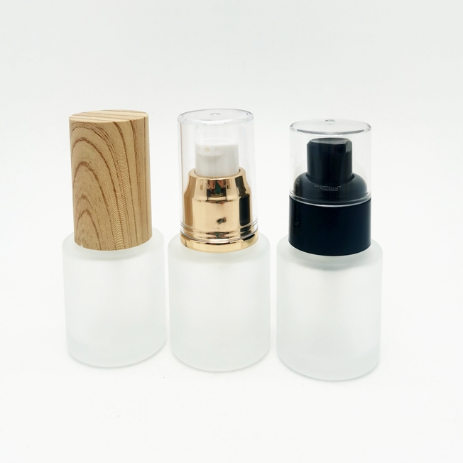 Luxury 30ml 100ml 50g Frosting Glass Cosmetic Bottle Sets Glass Jar for Skincare Face Body Lotion Bottle