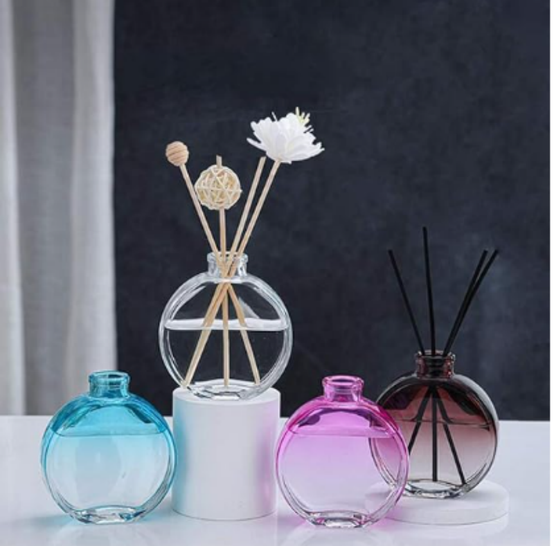 Home Fragrance Wholesale Custom Label Essential Oil Aroma Reed Diffuser in Glass Jar With Agate