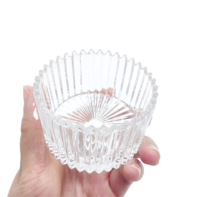 Wholesale Luxury Light New Iridescent Round Shape Glass Candle Jars Candle Vessels With Lids for Candles Making