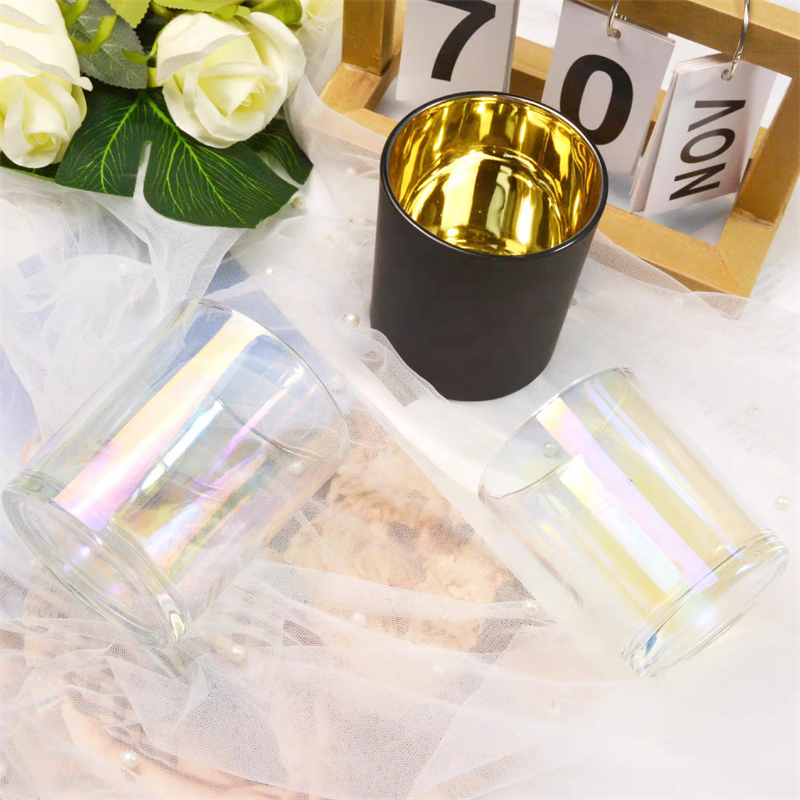 Wholesale Luxury Glass Candle Jars with Metal Cap 8oz 10oz 12oz 16oz Unique Round Bottom Shape Matte  for Home Decoration