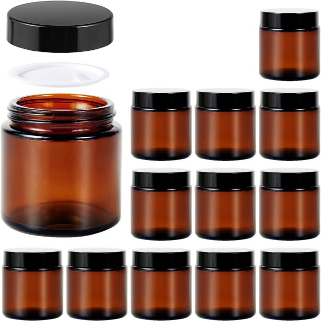 Stock Custom 4oz Nature Luxury Private Label Aroma Soy Wax Amber Glass Candles Scented Jar With Tin Lid