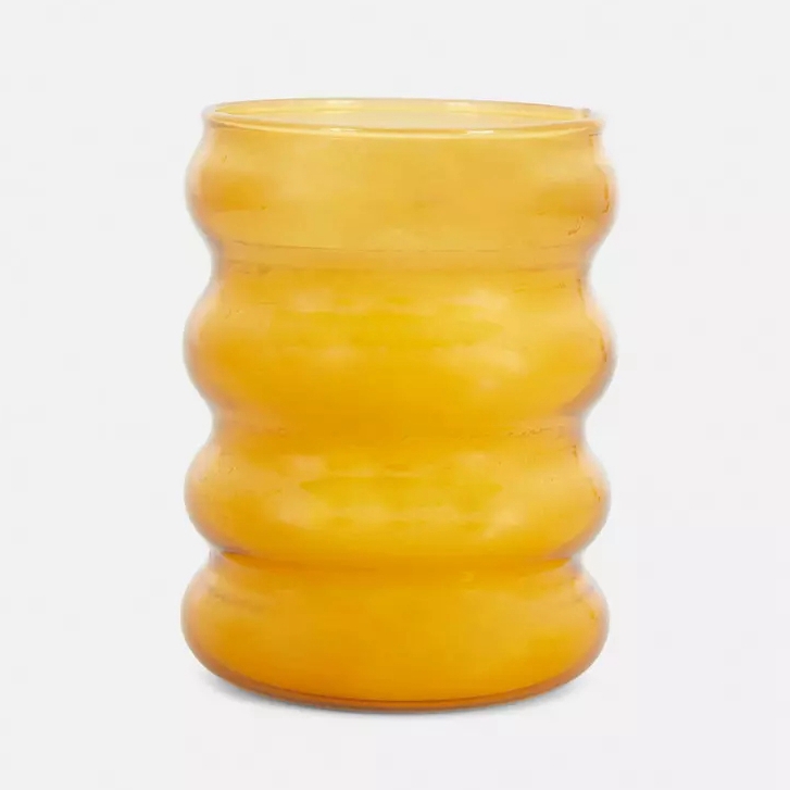 Empty Clear Glass Candle Jars High Borosilicate Glass Candle Holder With Bamboo Wooden Metal Lid