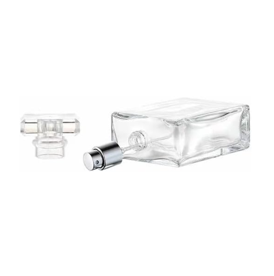 Luxury 20ml 30ml 50ml 100ml Flat Square Perfume Glass Bottle Black