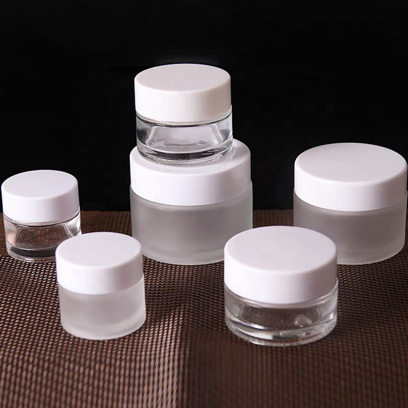 Body Cream Body Butter Skin Care Frosted Clear Glass Jars Containers Packaging 100ml 50ml 20ml Cosmetic Good Quality
