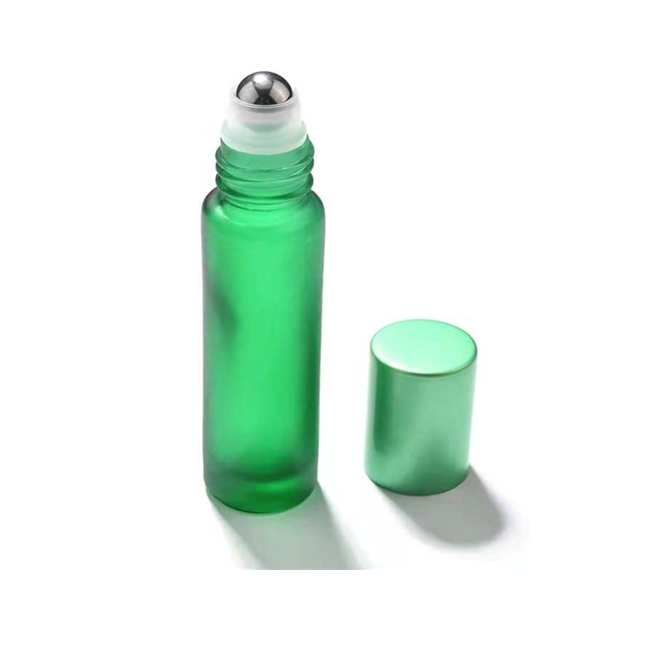 1ml 2ml 3ml 5ml 8ml 10ml 15ml 20ml Roll on Glass Clear Green Blue Amber Essential Oil Metal Roller Bottle With Roller