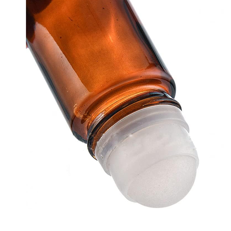 Wholesale Round Thick Bottom Perfume Glass Bottle Roller 30ml 50ml clear Amber Brown Roll on Bottles for Essential Oil