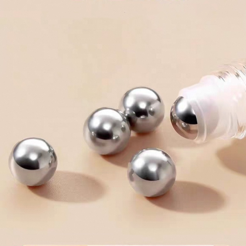 In Stock 3ml 5ml 10ml Glass Bottle Clear Roll on Bottle with Black Cap Glass Ball