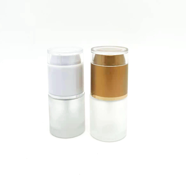 Recyclable Luxury Skincare Packaging Set Empty Lotion Pump Glass Bottle Set Cosmetic Cream Bottle With Plastic Pump