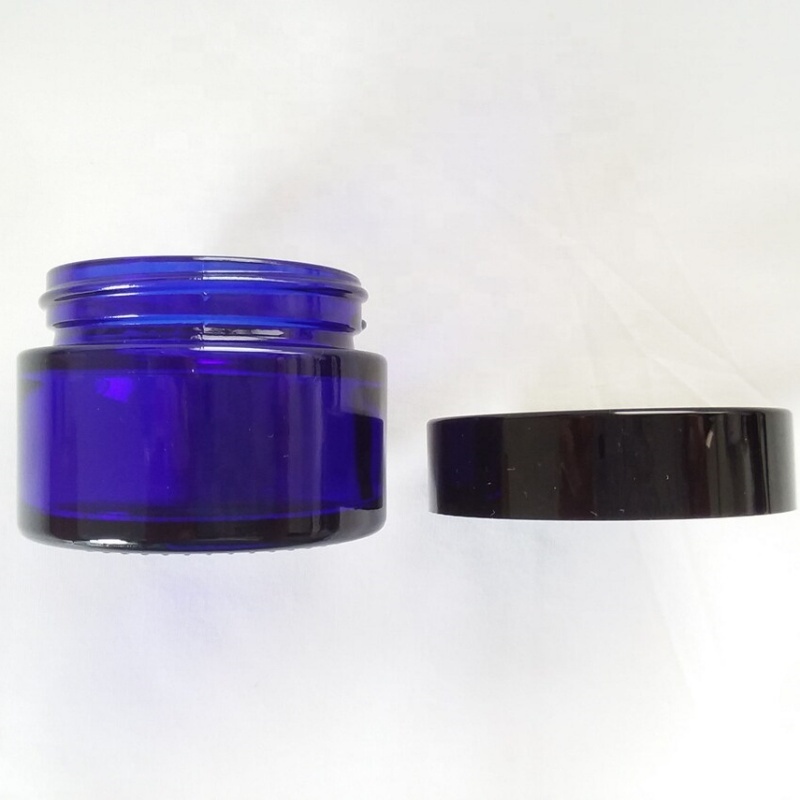 Cosmetics Cream Glass Jar Face Cream 50ml Cosmetic Jar Glass Packaging Round Frosted Bottle Quality Customized 5g 10g 15g 20g