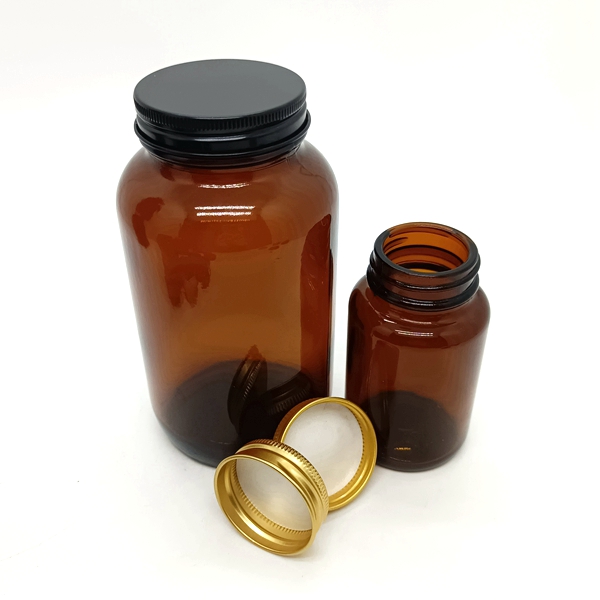 Frost /clear/amber 50ml 100ml 150ml Round Glass Pill Bottles Pharmaceutical Pill Bottle Medicine Capsule Bottles With Screw Cap