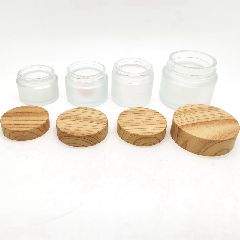 Wholesale 20 50 100 g Frosted Luxury Custom Fancy 30 ml Cosmetic Cream Glass Jars With Lid Factory Price
