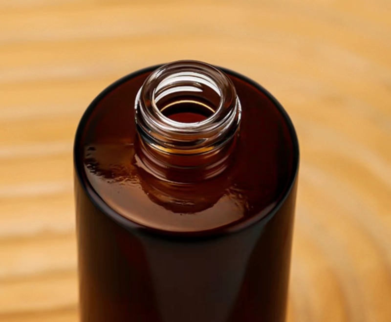 120 Ml 4 Oz Luxury Round Amber Brown Clear White Black Pump Glass Bottle for Eye Serum Essential Oil Lotion Bulk