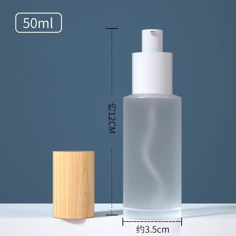 Luxury15ml 20ml 30ml 50m 80ml 100ml Recyclable Frosted Matte Spray Bottles Airless Pump Lotion Bottles Skin Care With Lid