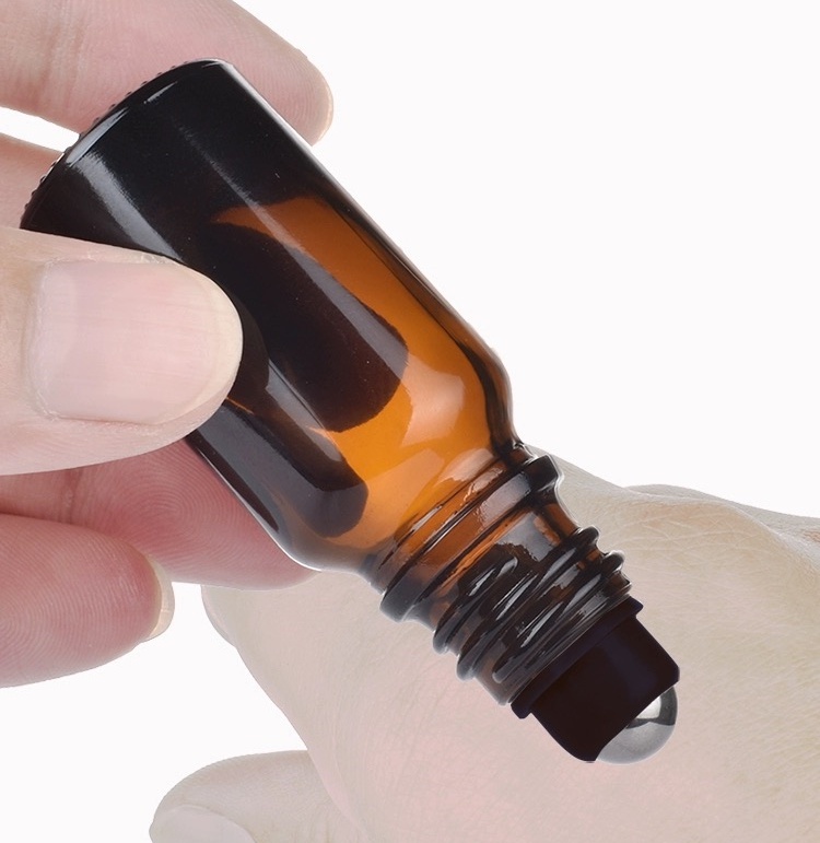 Perfume Roller Clear 100 Ml Amber Glass Brown Roll on 10ml Glass Customized Cosmetic Bottle for Skin Care Essential Oil