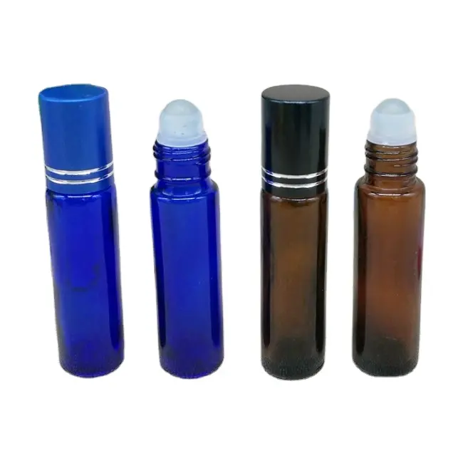 Clear Glass Perfume Bottle 10ml Roll on Bottle Empty Roller Ball Bottle for Essential Oils Eye Cream