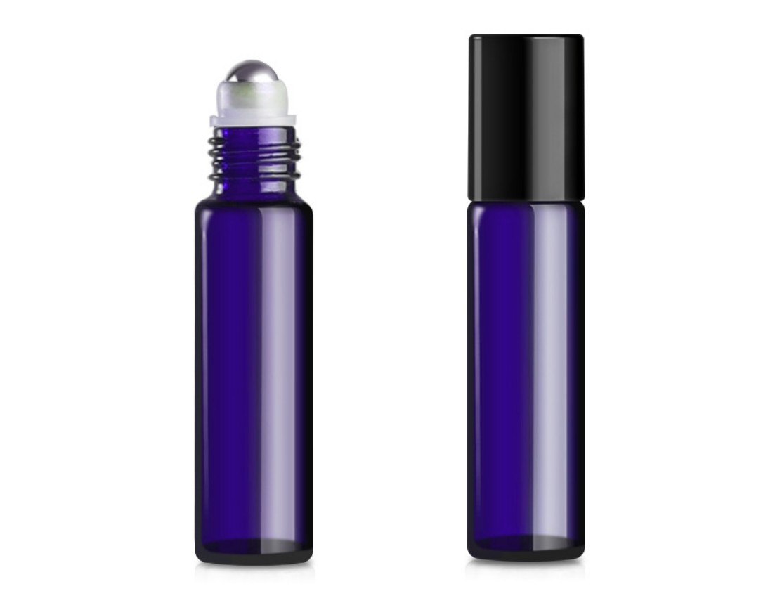 Wholesale Round Glass Luxury Light Travel Portable 5 Ml 10 Ml Essential Oil Roll on Bottle