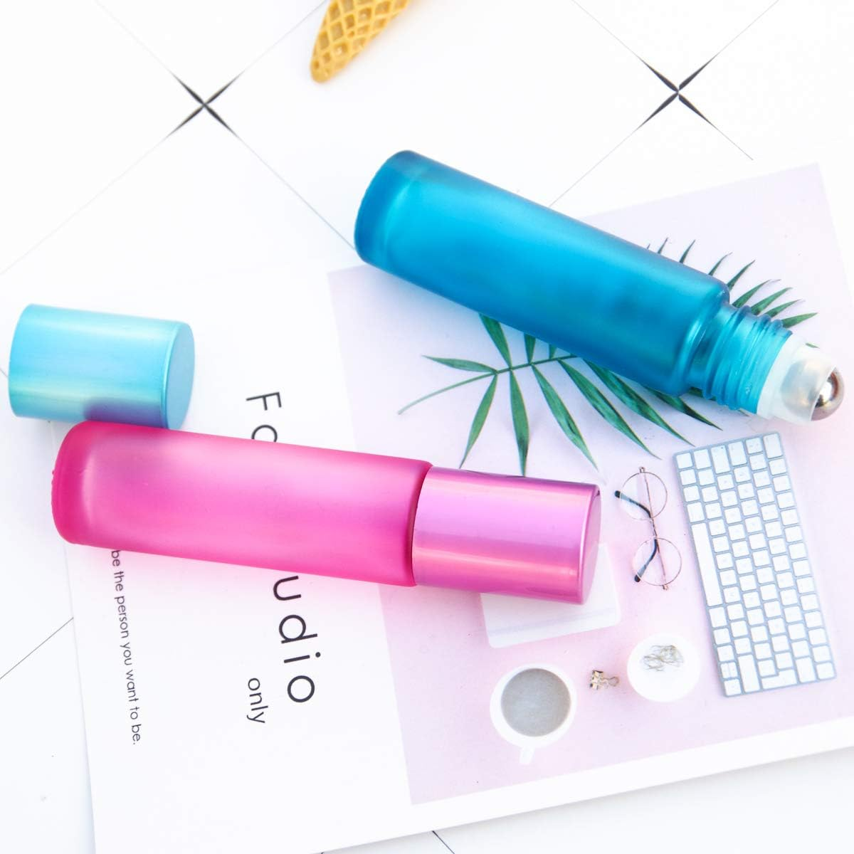 Roller Bottles Free Samples Glass Bottle With Screw Lids 5ml 8ml 10 Ml Roll on Bottle
