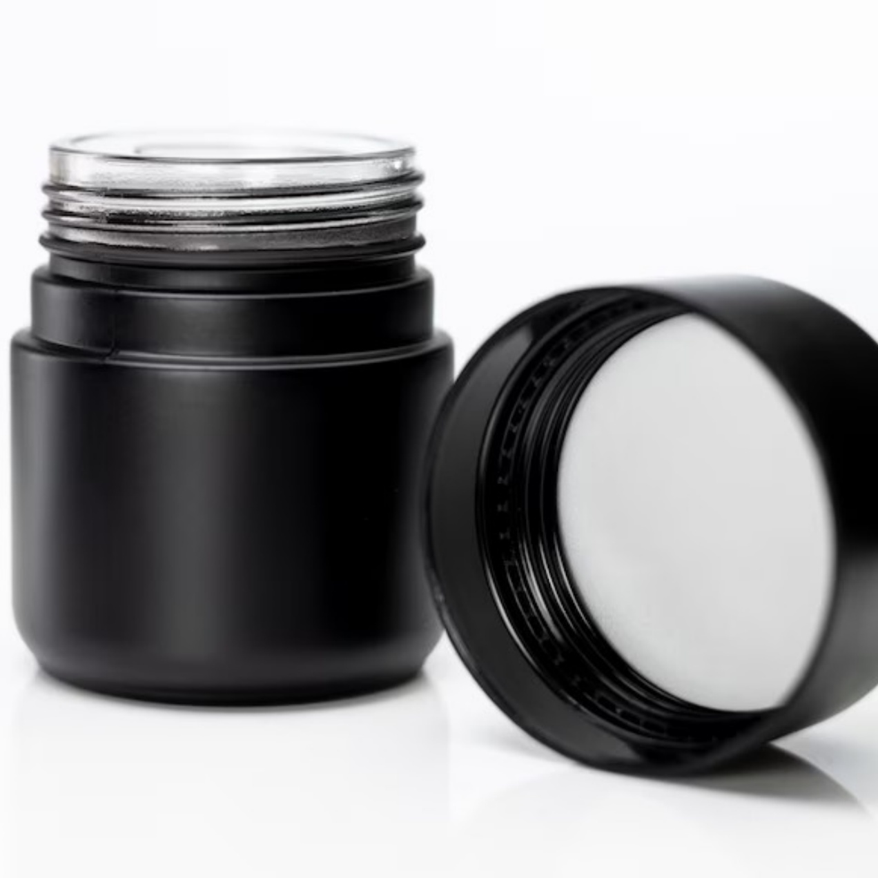 Factory Wholesale Smell Proof Matte Black Herb Glass Jar Child Resistant Packaging Jar With CR Lid