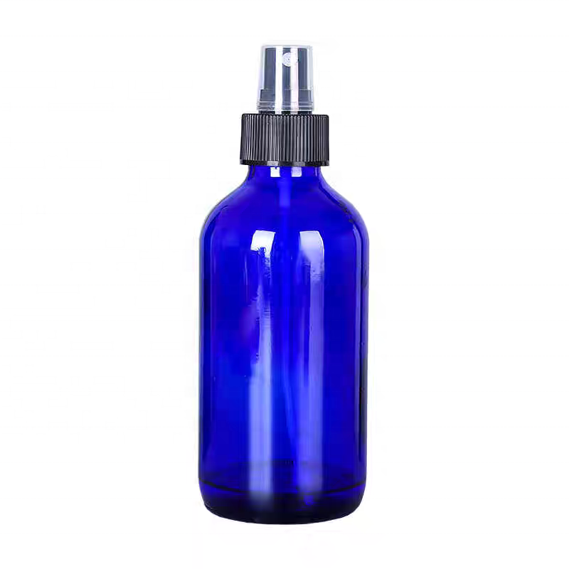 Factory Price 4 8 16oz Glass Spray Bottle Cobalt Blue Bottle With Water Mist Sprayer for Liquid Medicine Pharmaceutical Bottle