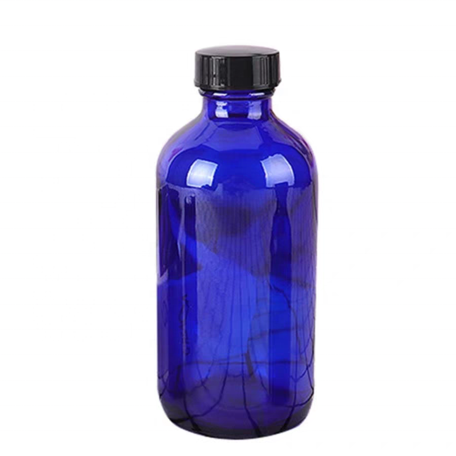 Popular Boston Round Juice Pharmaceutical Glass Bottles 15ml 30ml 60ml 120ml 230ml 500ml for Coffee Beverage Medicine Tea