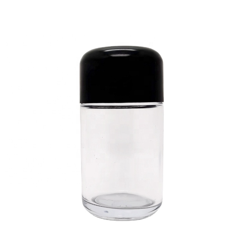 Custom Recyclable Glass Jar With Child Resistant Safety Dome Cap 60g 180ml 6oz Childproof Glass Jar for Flower Packaging