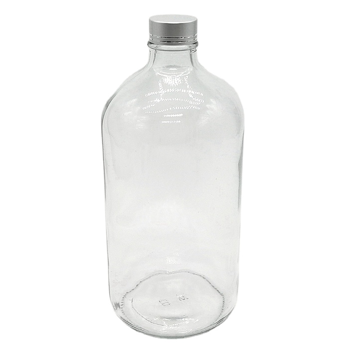 250ml 350ml 500ml 750ml 1000ml 1L ECO Friendly Sealed Juice Milk Tea Glass Bottle With Metal Lid