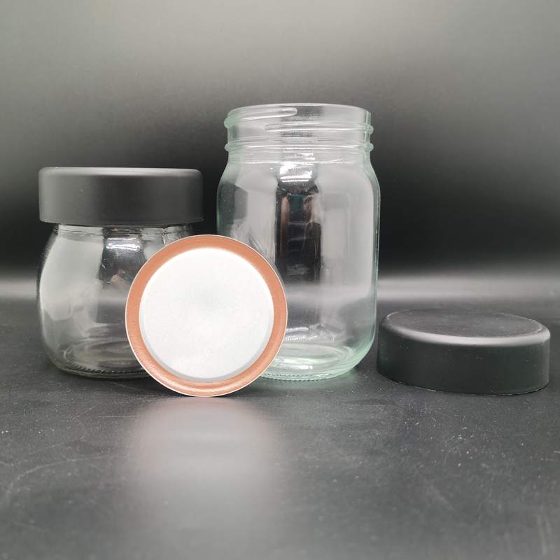 3.5g 7g 14g 28g Child Proof Child Resistant Packaging Baby Proofing Child Safety Locks Frosted Glass Jars Wi/ Metal Seal Cap