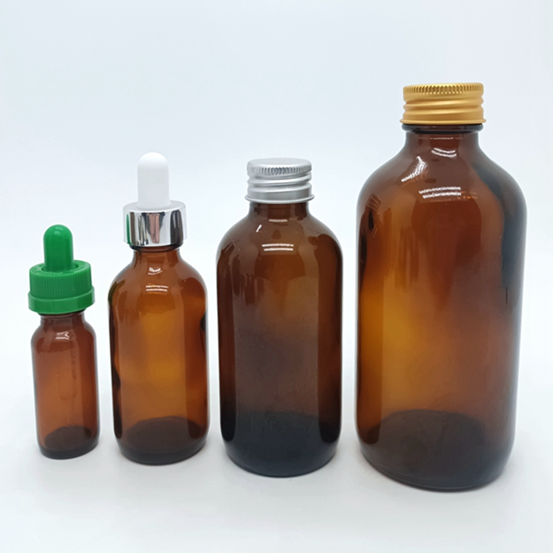 0.2oz 1oz 2oz 4oz 8oz 16oz 32oz Clear boston Round Glass Bottle Factory Price Glass Bottle Glass Jar