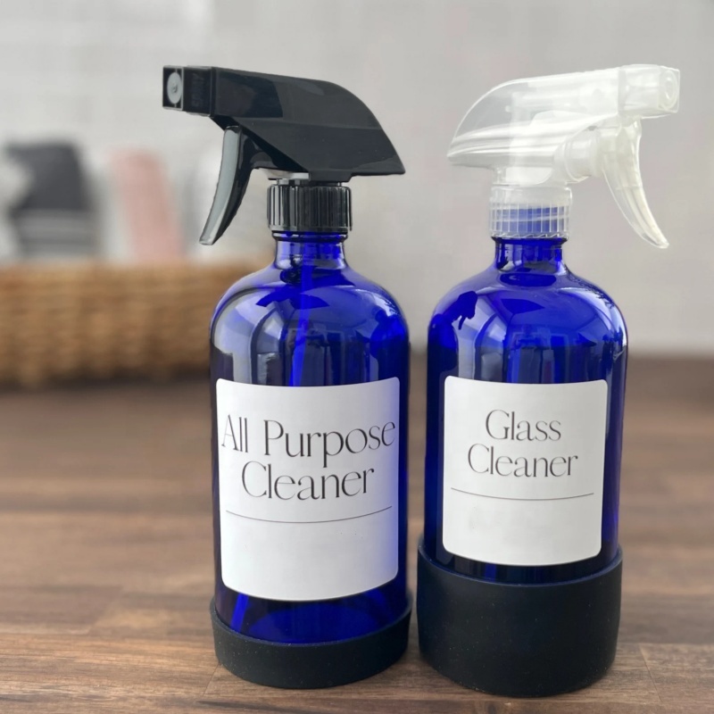 Wholesale Glass Boston Bottle Transparent Spray Gun Spray Bottle 240ml 480ml Reagent Bottle