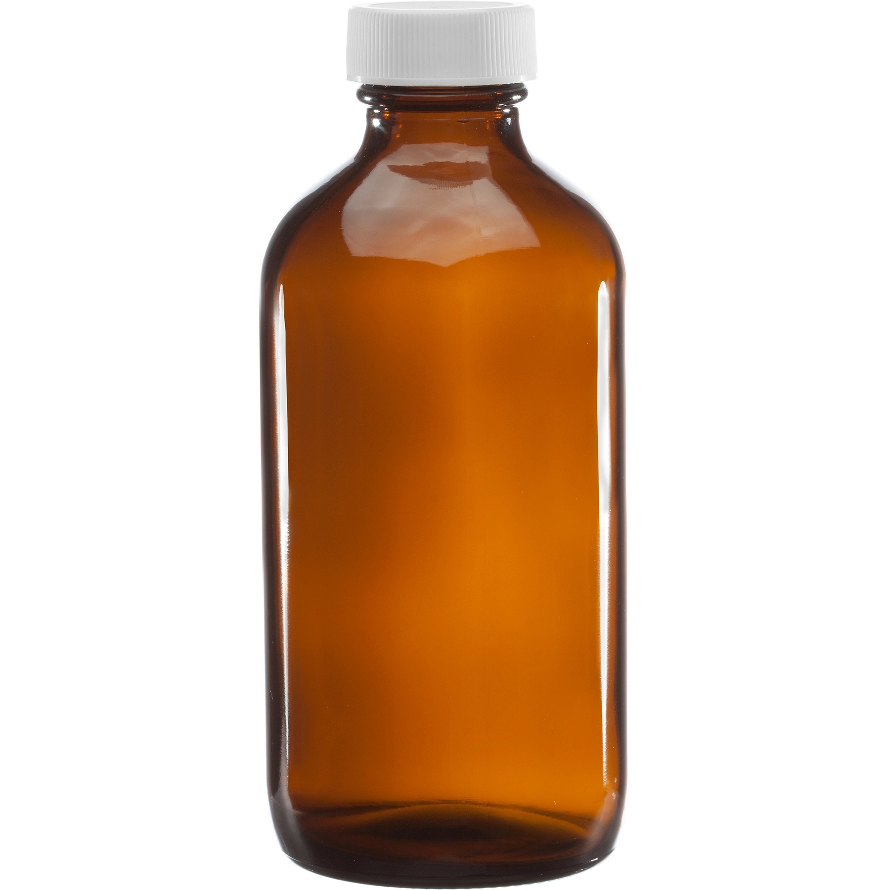 U-Pack 12 4 oz Boston Round Amber Glass Bottles 30ml Capacity With Black Ribbed Cap Beverage Screen Printing Surface Handling