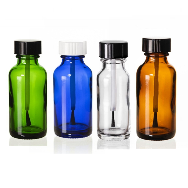 1/2  oz 2 oz  4 Ounce  1 Oz. Flint Boston Round With Brush Cap 15ml for Cosmetic Packaging