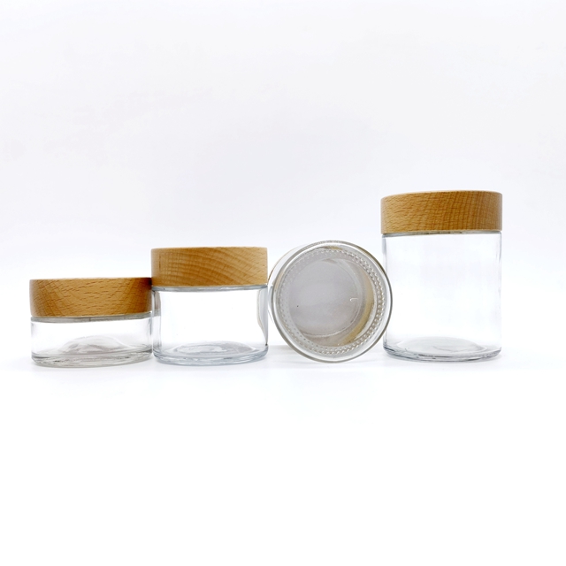 1oz 2oz 3oz 4oz Custom Design Flower Stash Smell Proof Container Airtight Child Proof Glass Jar With Child Resistant Cap