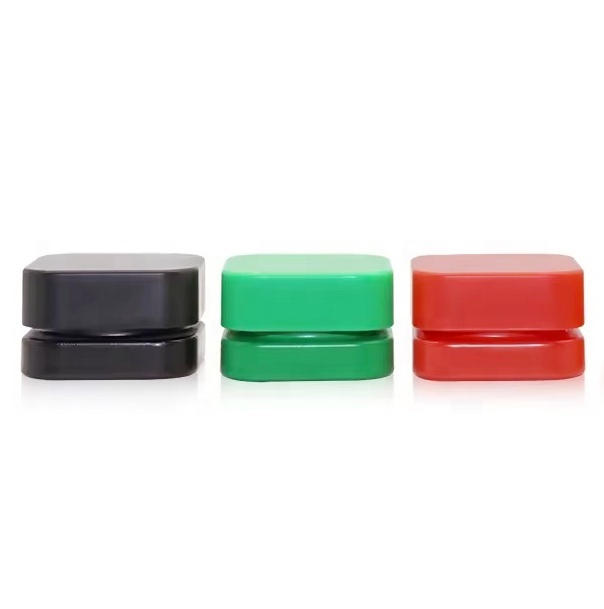 Clear Glass Concentrate Jar Child Proof Lid Square Wide Mouth Glass Container CR Packaging Airtight Custom Logo Packaging Box