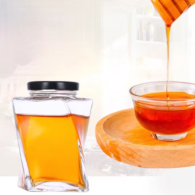 Food DIY Magnetic Spice Jars 4 oz 12 oz Canning Jars Twist Glass Lids Plastisol Lined Honey Jars for Jam Honey Baby Food