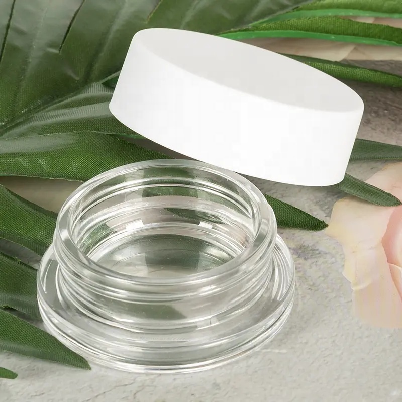 15ml Concentrate Jar Packaging Child Proof Resistant Small Glass Container Child Safe Black White Plastic Lid Customized Logo