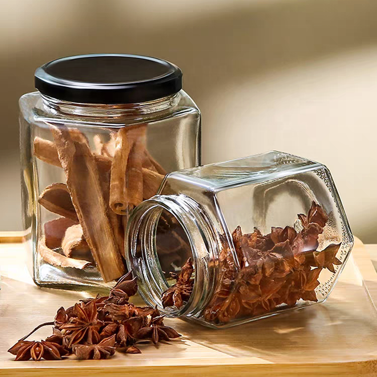 In Stock 180ml Cylinder Honey Glass Jar 380ml Glass Bottle for Jam Chili Sauce