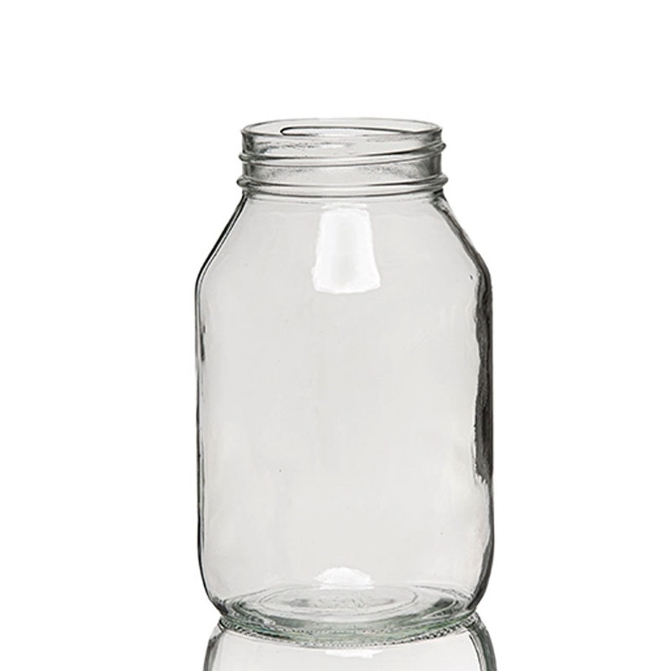 Custom 8 Oz 16 Oz 32 Oz Empty Clear Wide Mouth Canning Food Storage Glass Mason Jar With Lids for Canning
