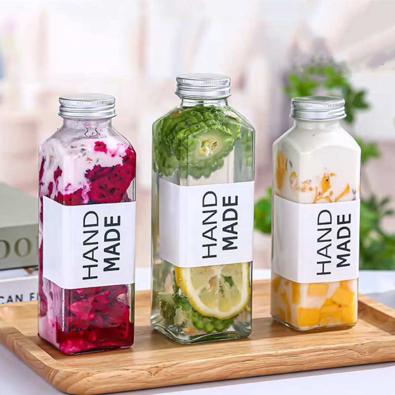 300ml 350ml Customize Multi-specification Clear Coffee Juice Round Beverage Glassware Wine Liquor Glass Bottle