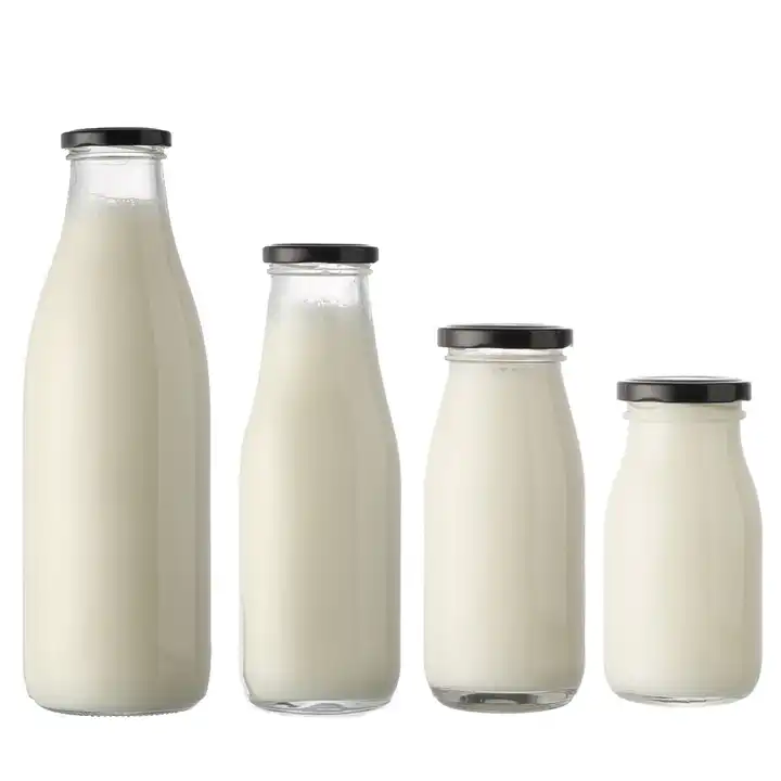 200ml 250ml 500ml 1000ml Glass Beverage Bottles Wholesale Empty Milk Juice Bottles Empty Milk Glass Bottles