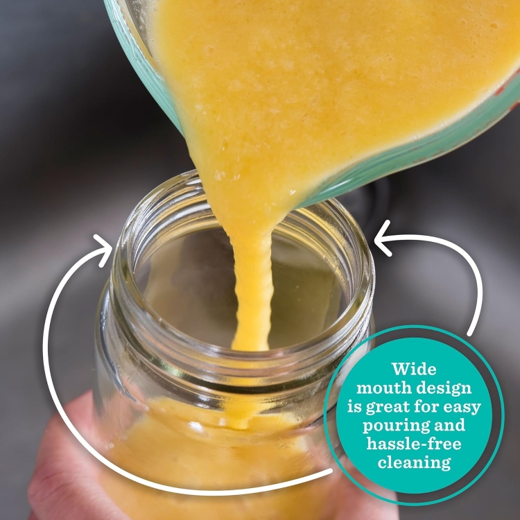 16oz Juice Bottles 500ml Clear Glass Jars With Lids, Reusable Round Beverages Drinking Jars With Screw Caps for Travel Milk