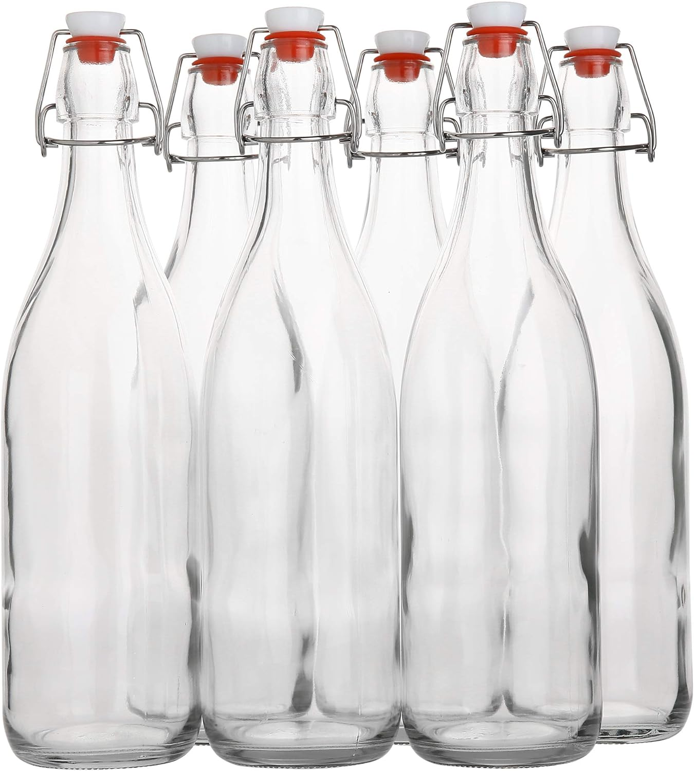 Wholesale Ez Cap Swing Glass Bottle 250ml 500ml 750ml 1000ml 1l Empty Clear Glass Kombucha Bottles Glass Swing Top Bottles