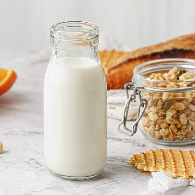 250Ml High Temperature Resistant Frosted Glass Bottle Milk Glass Bottle Drink Juice Container Enzyme Glass Bottles 8 oz