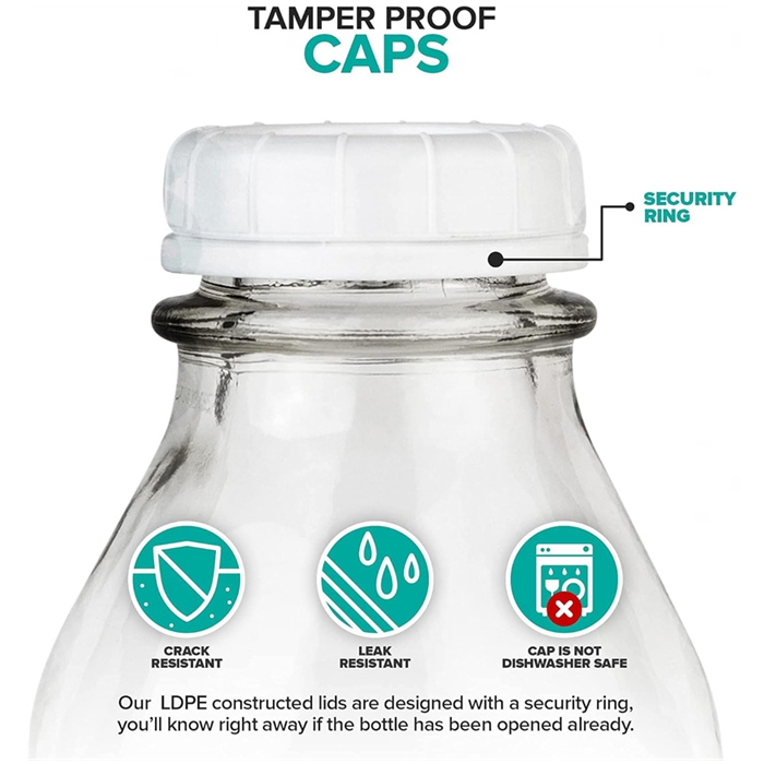 1 Liter Glass Milk Bottles 32 Oz Milk Jars With Lids  Food Grade Glass Bottles for Milk, Buttermilk, Honey, Maple Syrup, Jam