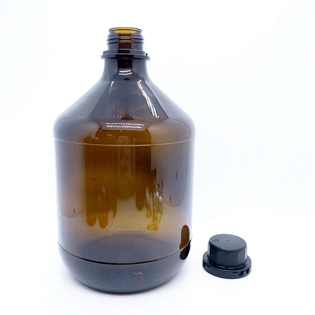 Chemicals Pharmaceutical Grade 2.5l Large Capacity Amber Brown Round Glass Bottle for Chemical Liquid