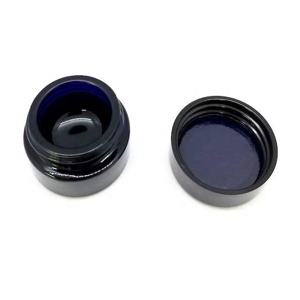 50 ML-1000 ML UV Protect Black Dark Violet Glass Jar Premium with Screw Childproof Lid Smell Proof Container