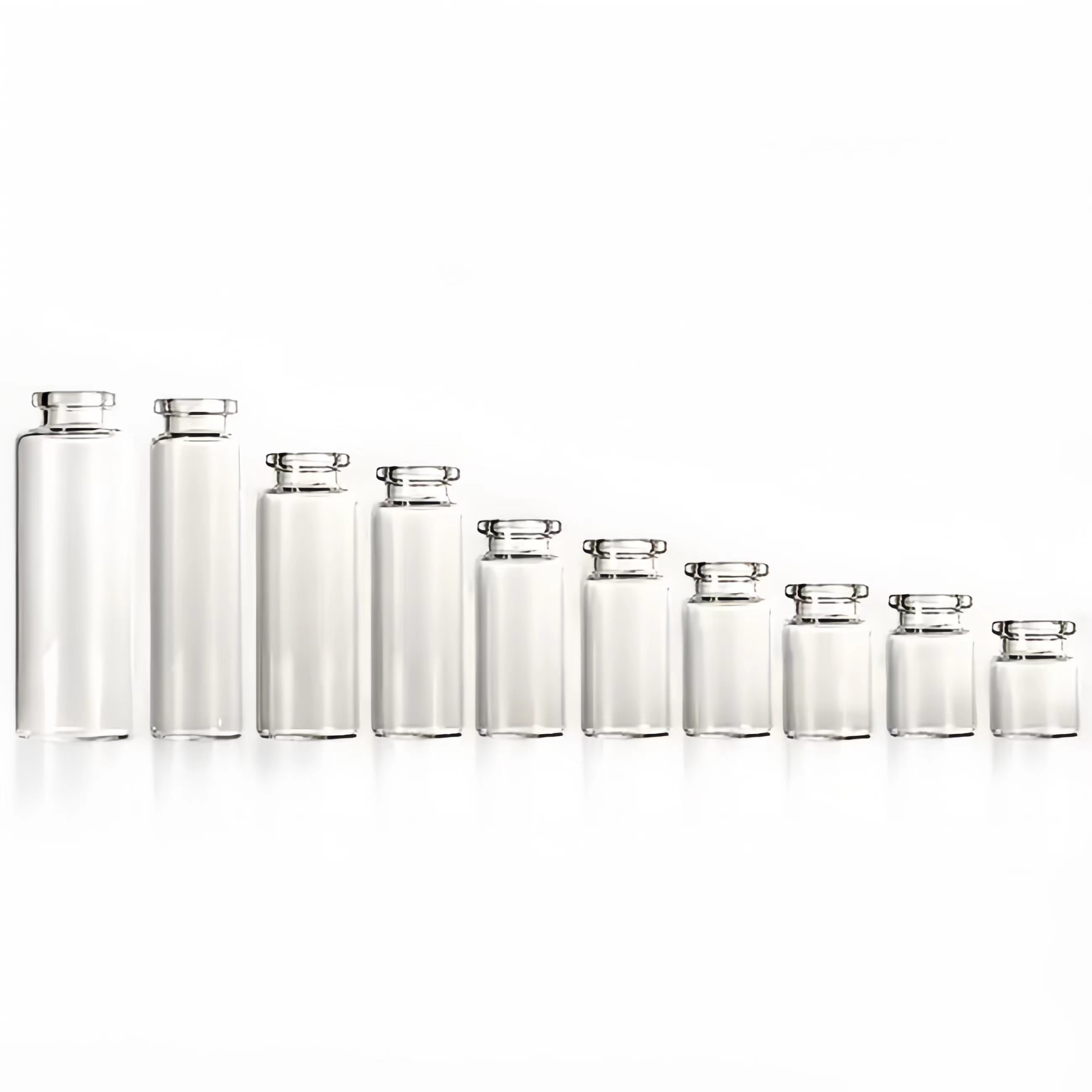 Customizable 5ml-20ml Round Pharmaceutical Glass Vials With Cap and Rubber Stopper Hot Stamping Surface Packaged With Logo