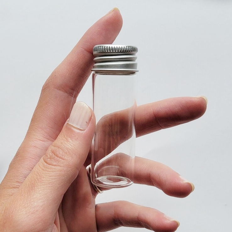 22mm 30mm MIni Glass Tube 5ml 10ml 15ml 20ml 25ml 30ml 50ml 60ml 100ml 120ml clear Glass Storage Vial Bottle for Powder Gift